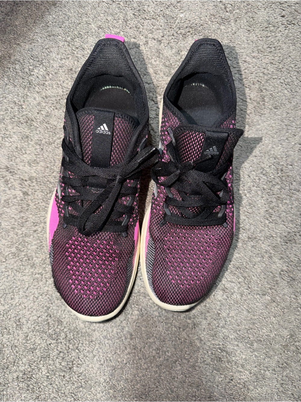adidas Women's Knit Training Shoes in Black and Pink